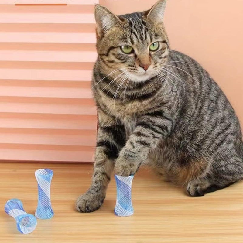 Tnfeeon Cat Spring Tube Toy, 10Pcs Freely Folding Spring Shape Multi Bouncing Toy Fun Pet Action Interactive Toys - Image 2